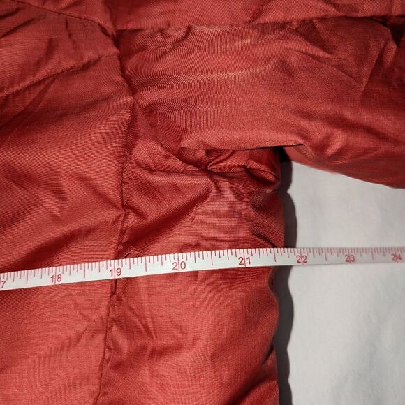 COLUMBIA Red / Orange Down Puffer Short Puffer Coat Size Large - Picture 10 of 14